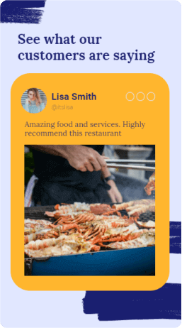 AI-generated insta story template for lobstersandsoups.com